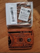 Nowy elegancki stylowy portfel męski dolar brązowy 