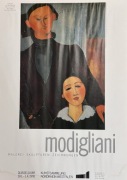 Plakat wystawowy Modigliani Düsseldorf lata 90