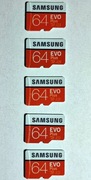 Samsung EVO 64GB - zestaw kart 5 x MicroSD