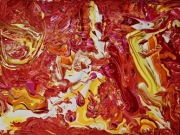 Obraz abstrakcyjny metodą pouring 30x40 cm