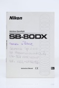 NIKON SB 80DX Instrukcja obslugi EN