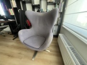 Fotel "jajko" obrotowy odchylany kolor szary