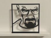Obraz Breaking Bad 22x21 cm | Walter White | Dekoracja ścienna 3D  | Czarny