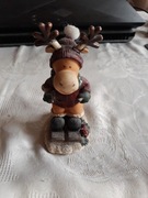 Figurka renifer na nartach