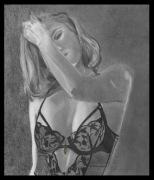 Rysunek ołówkami i węglem oryginalny Tylko jeden.