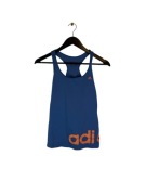 Koszulka damska bokserka Adidas niebieska z dużym logiem XS