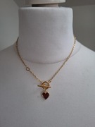 Naszyjnik handmade ze stali nierdzewnej z żywicy epoksydowej 