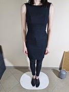 H&M Czarna Sukienka na Zamek z Podszewka Rozmiar 34