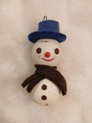 Stara szklana bombka choinkowa z okresu PRL 