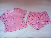 Piżama damska RÓŻOWA SERDUSZKA - rozm. 3XL około 50/52