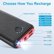 Powerbank GN1 30000 mAh czarny - 3 porty USB