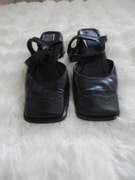 Sandały czółenka skórzane na obcasie Sagan r. 39