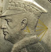 50 zł 1981, Sikorski, ładny destrukt, podwójne bicie