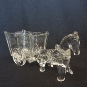  Figura, figurka, rzeźba, kryształ, antyk, koń wóz