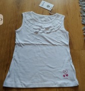 ENDO bluzeczka wiśnie falbanki r. 134cm 7l+ nowa