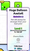 Huge Balloon Axolotl - Pet Simulator 99