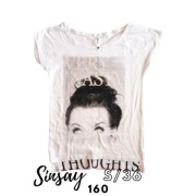 T-Shirt bluzka sinsay S/36 z nadrukiem #160