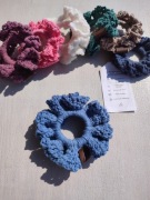 Gumki gumka do włosów scrunchie frotki (frotka) NIEBIESKA