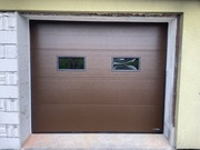Brama garażowa segmentowa brązowa 3000x2500 z automatem napędem na pilota