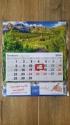 Kalendarz 2026 rok.Trójdzielny bloczek na notatki Górska wioska NOWY! Folia