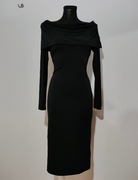 Grafitowa sukienka hiszpanka marki H&M używana rozmiar M/38