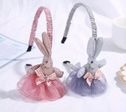 Nowa piękna opaska z królikiem baletnicą 