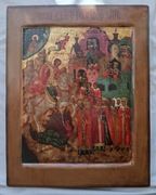 Stara ikona "Święty Jerzy zabijający smoka"