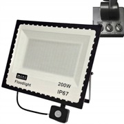 HALOGEN LED LAMPA Z CZUJNIKIEM RUCHU ZMIERZCHU NAŚWIETLACZ 200W ZEWNĘTRZNY