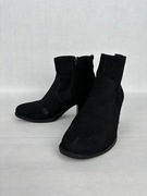 Clara Barson botki damskie czarne zamszowe na słupku 7 cm rozmiar 38 zima