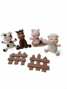 Z masy cukrowej na tort zwierzątka farma