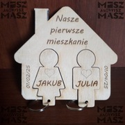 Domek na klucze, parapetówka, para, breloki #MiszMówiszMasz