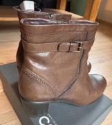 Buty damskie ECCO kozaki 39 brązowe botki super stan
