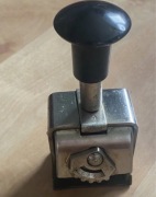 Pieczątka datownik globe PRL vintage retro