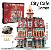Klocki konstrukcyjne Miasto City Coffee Shop 1950 klocków oświetlenie LED 