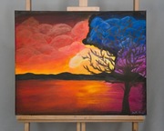 Obraz ręcznie malowany, akryl