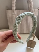 Opaska do włosów z makramy Jasna Szałwia