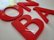 NAPIS NA ŚCIANĘ LOGO 3D LITERY STYRODUR PLEKSI SZYLD NA ELEWACJĘ DO SALONU