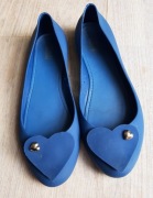 Granatowe, baleriny z serduszkiem NoosIcon roz. ma
