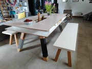 Stół VOX, 4 You Fresh 200 cm x 100 cm biały, 6 szuflad STAN IDEALNY