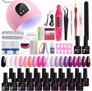 LILYCUTE Zestaw do manicure Żelowy lakier do paznokci z lampą UV LED