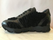 Buty z futrą skóra czarne rozmiar 38 damskie