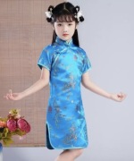 Zielona sukienka qipao cheongsam chińska roz 140cm
