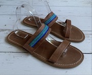Stylowe Damskie Sandały Aspiga 41 Skórzane Kenia Hand Made Koraliki Nowe !