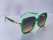 modne zielone okulary przeciwsłoneczne kwadratowe duże gradientowe filtr UV