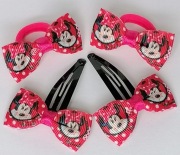 Zestaw do włosów komplet spinki frotki Minnie Mini