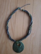 naszyjnik zielony koraliki regulowany