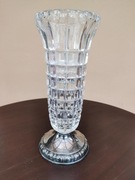 Wazon kryształowy z nóżką ze srebra