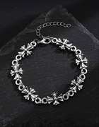 Srebrna uniseks regulowana bransoletka bransoleta z krzyżami cross Gothic