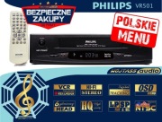 Magnetowid 6-głowicowy Hi-Fi Stereo PHILIPS VR501 NTSC PL menu polskie 