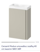 Szafka z umywalką Cersanit 40 cm kaszmirowa